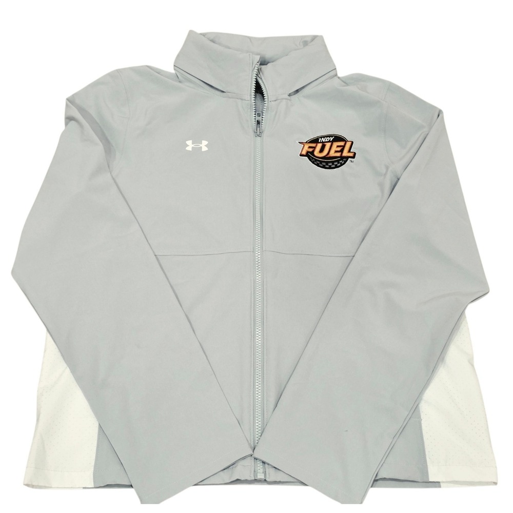 Indy Fuel ECHL Hockey Under Armour Womens Full-Zip Jacket Gray Large 1389661